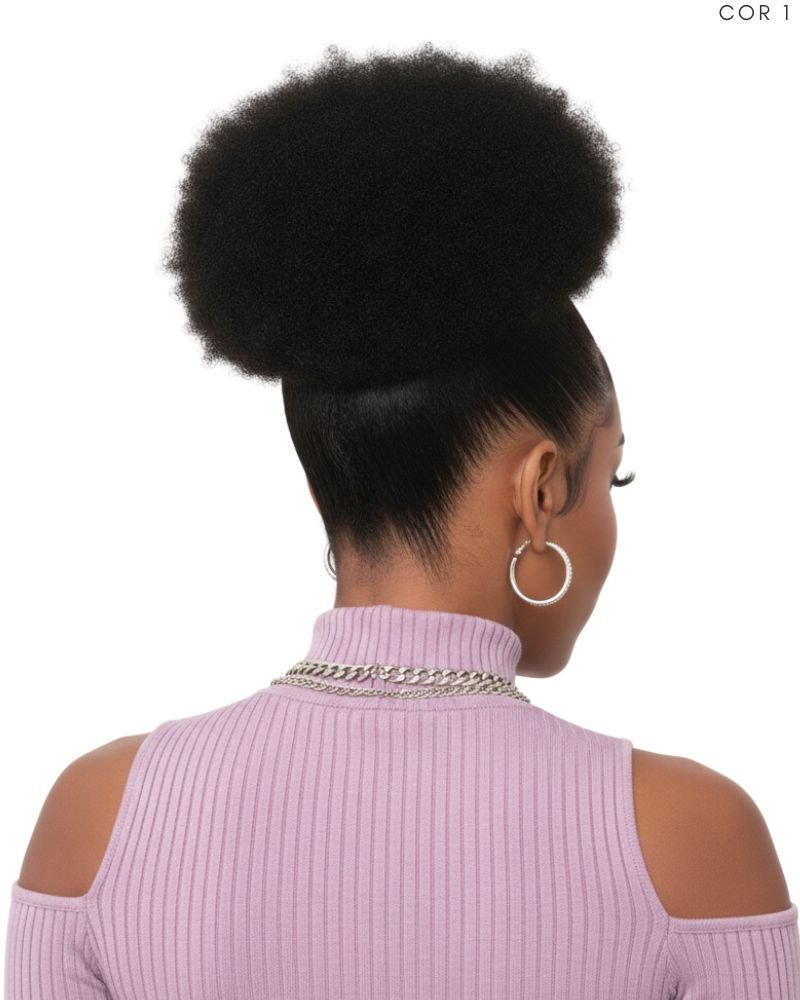 Afro Puff Rosa Afro - Pink Hair
