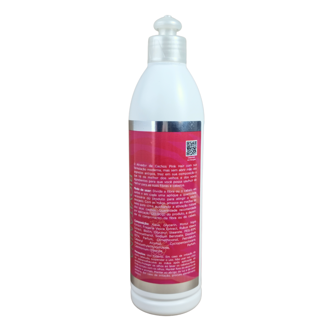 Ativador de Cachos Biovitamina 500ml - Pink Hair