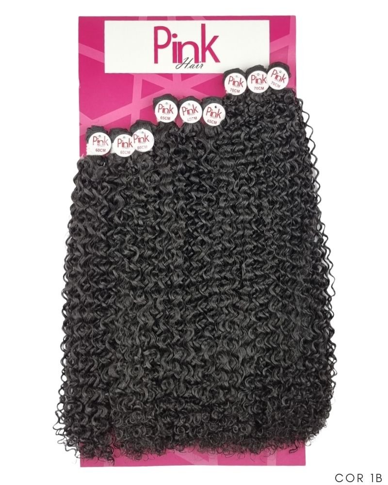 Cabelo Bio Fibra Alicia Cacheado - Pink Hair