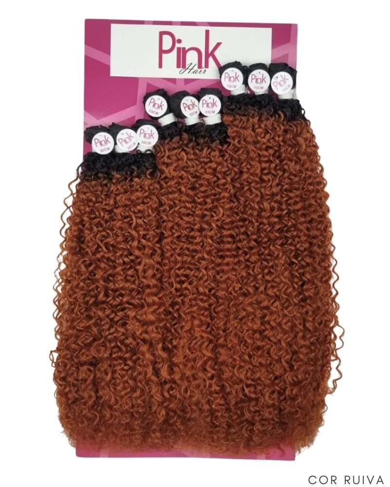 Cabelo Bio Fibra Alicia Cacheado - Pink Hair