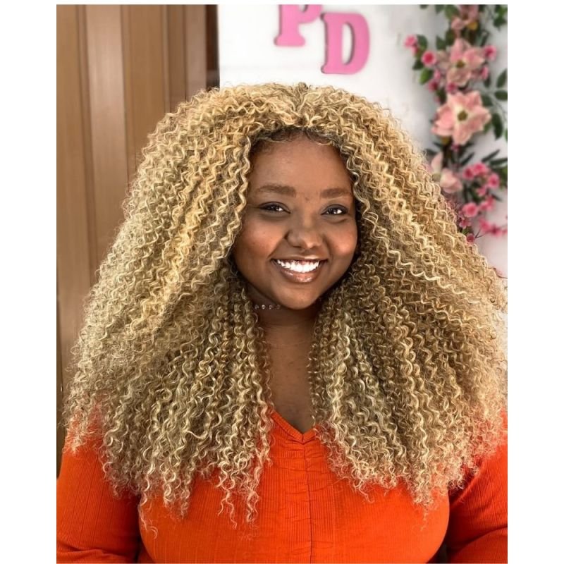 Cabelo Bio Fibra Alicia Cacheado - Pink Hair