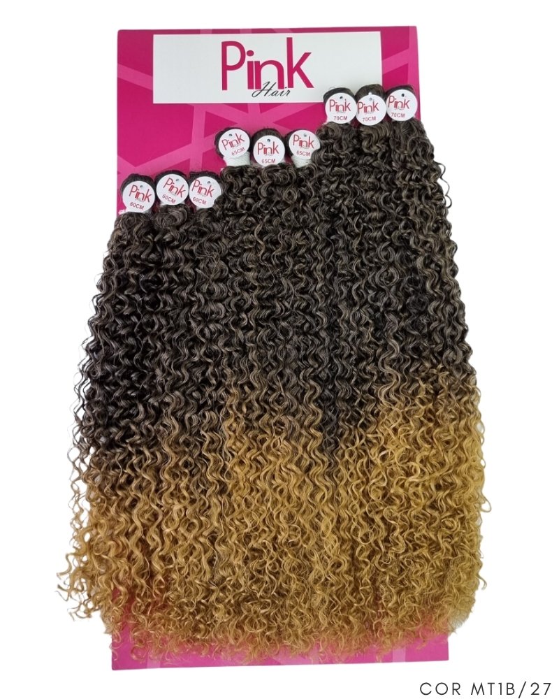 Cabelo Bio Fibra Alicia Cacheado - Pink Hair