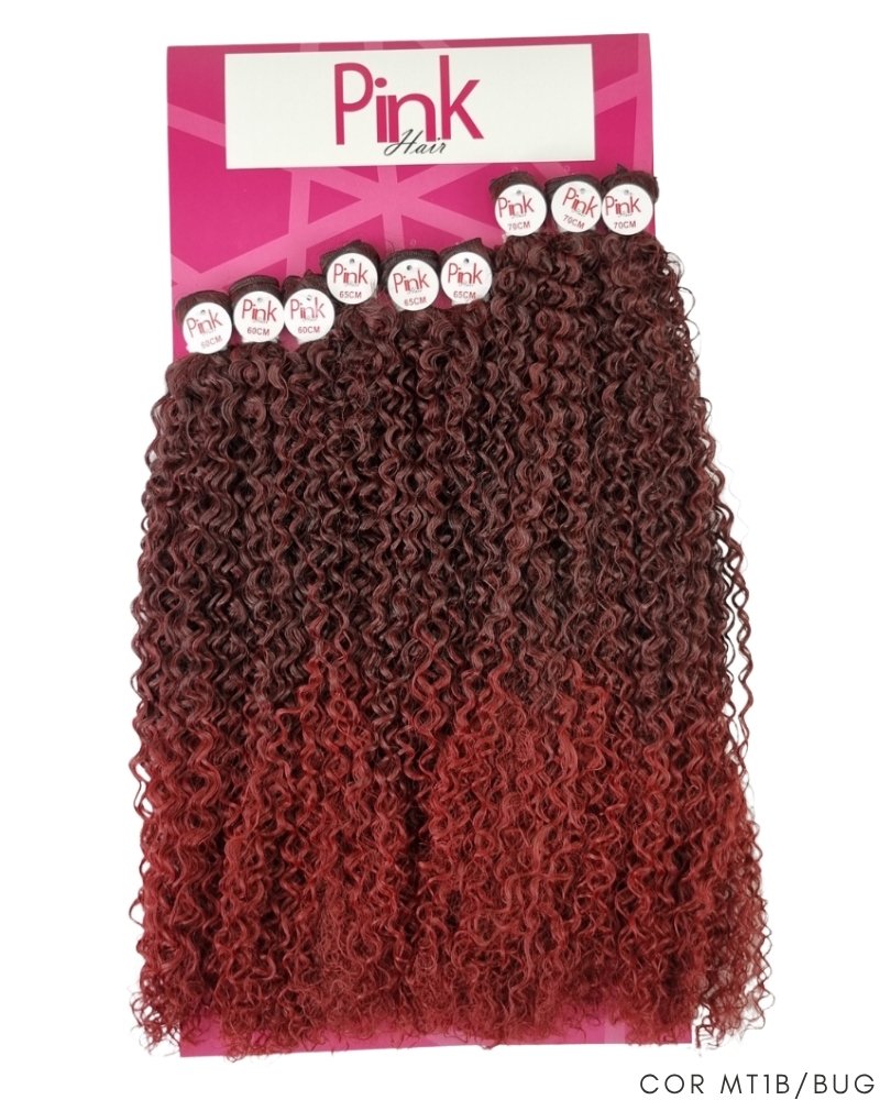 Cabelo Bio Fibra Alicia Cacheado - Pink Hair