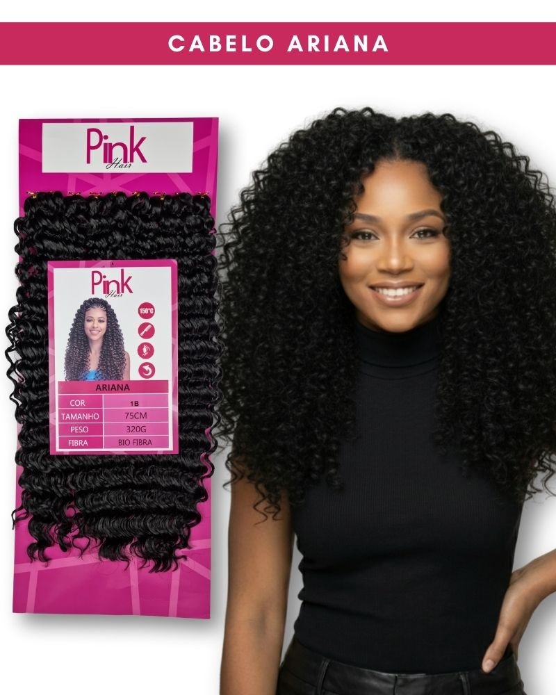 Cabelo Bio Fibra Ariana Cacheado - Pink Hair