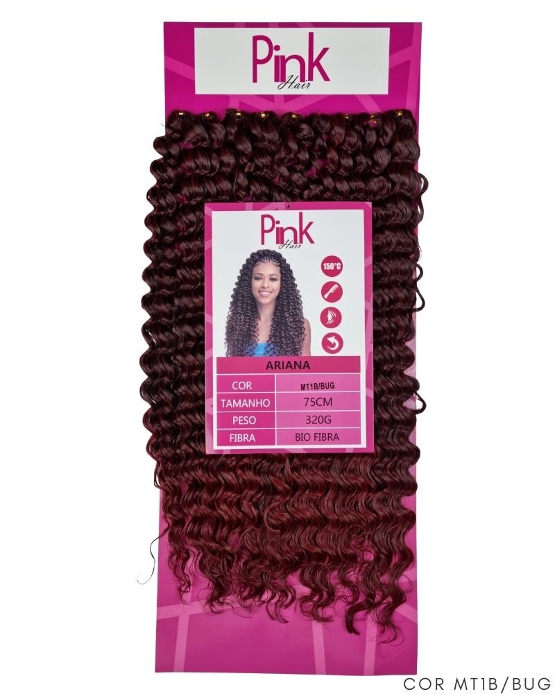 Cabelo Bio Fibra Ariana Cacheado - Pink Hair
