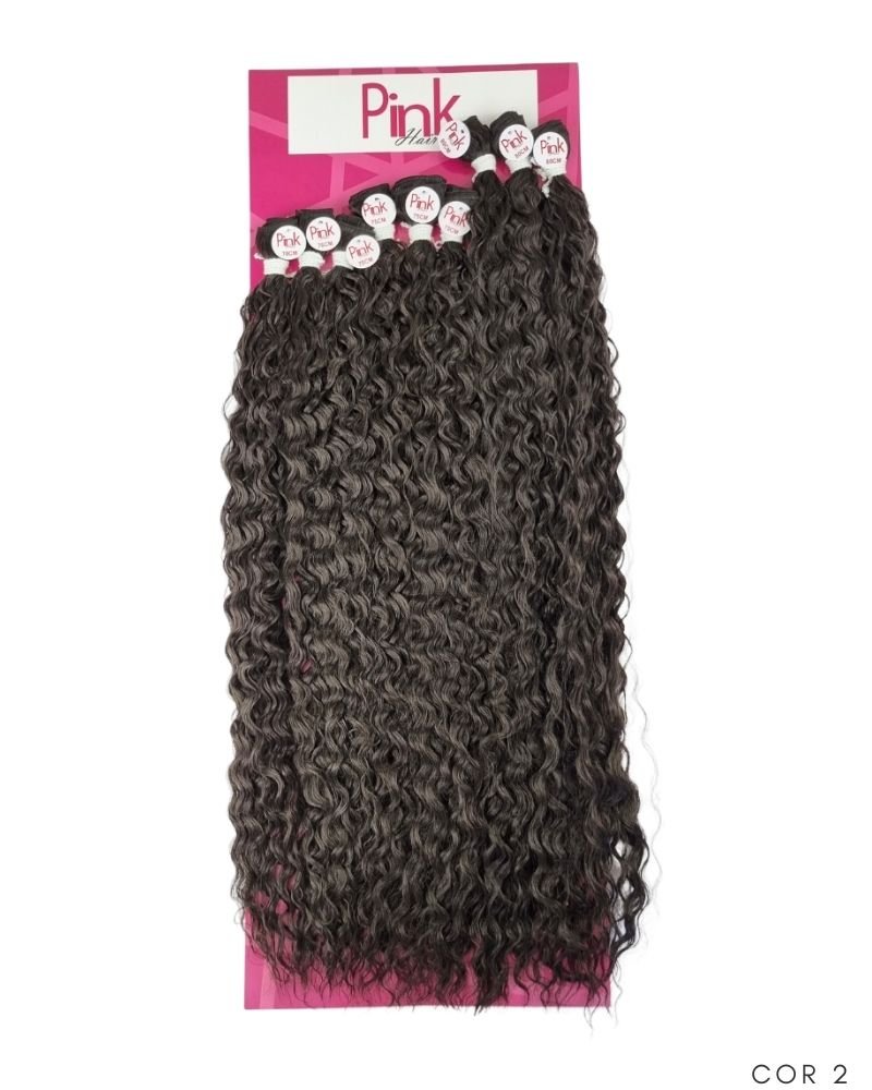 Cabelo Bio Fibra Beyonce Cacheado - Pink Hair