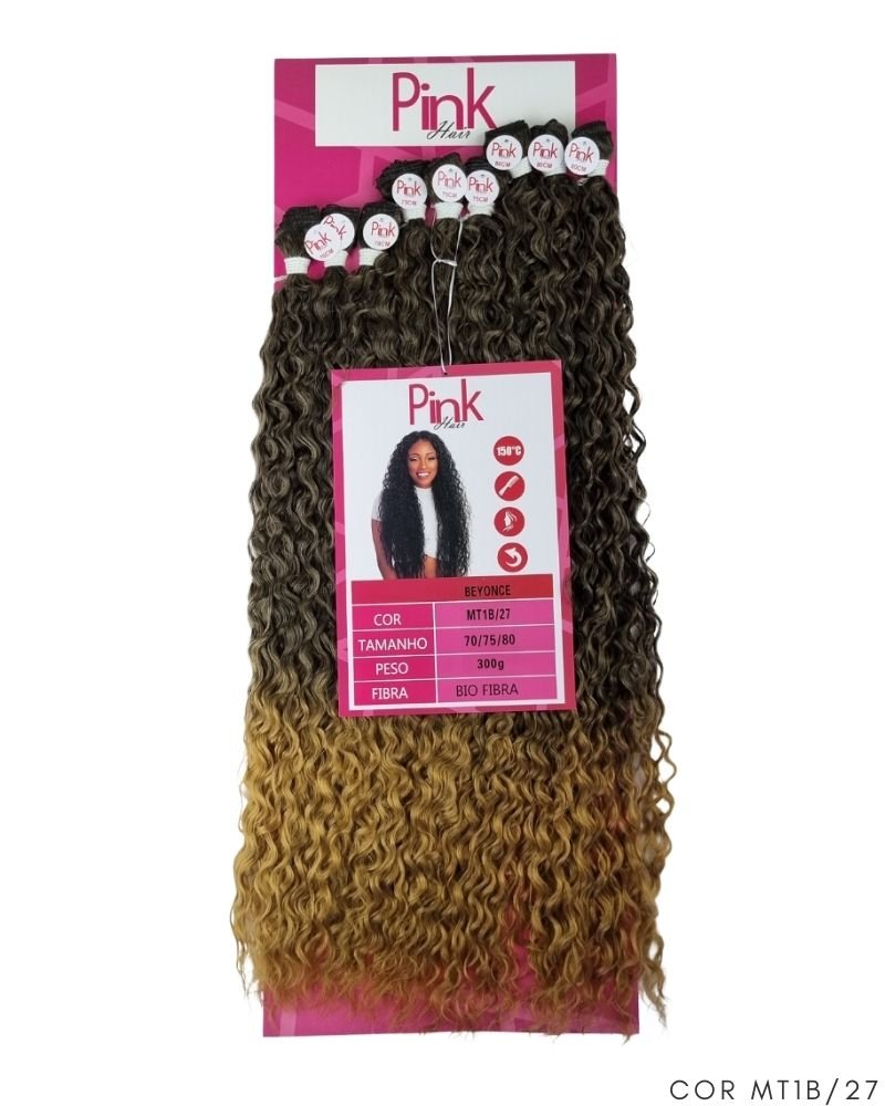 Cabelo Bio Fibra Beyonce Cacheado - Pink Hair
