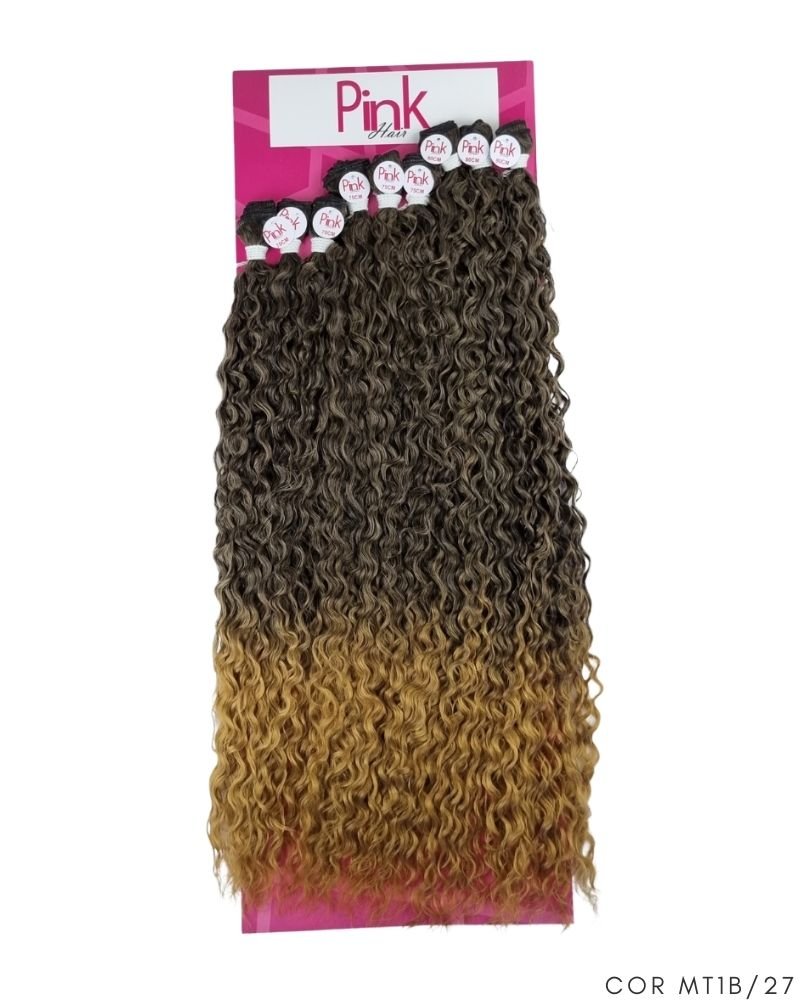 Cabelo Bio Fibra Beyonce Cacheado - Pink Hair