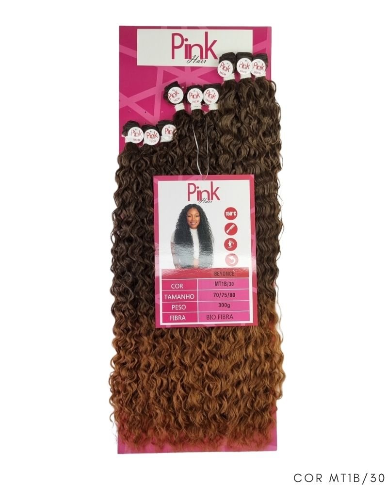 Cabelo Bio Fibra Beyonce Cacheado - Pink Hair