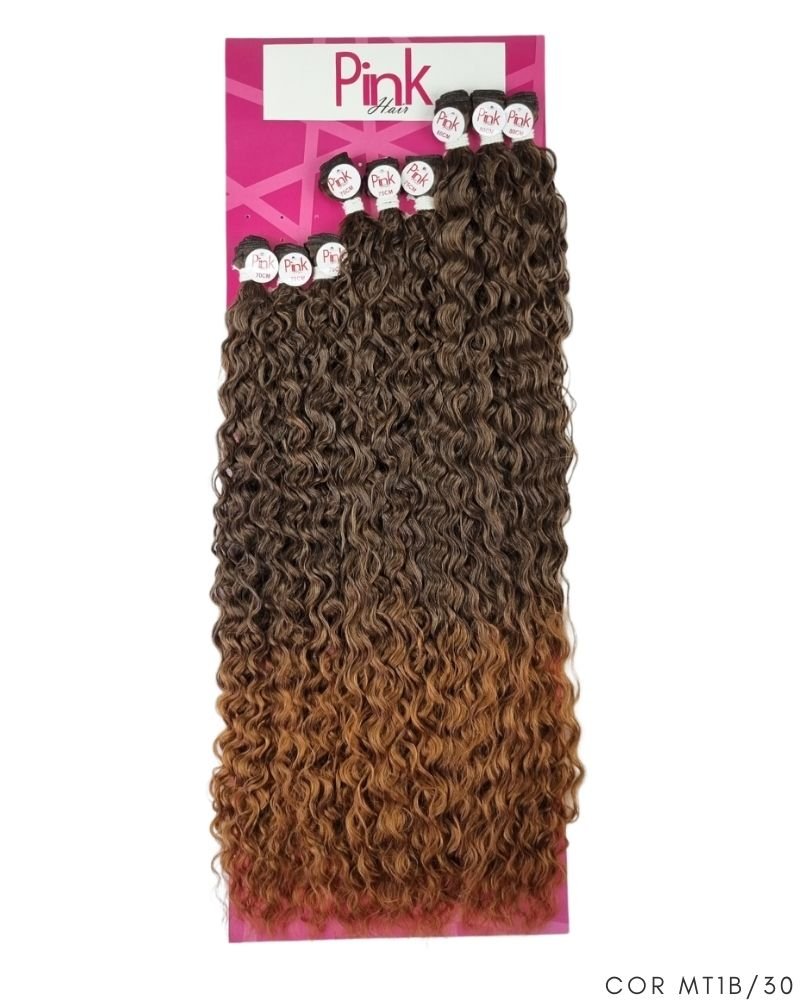 Cabelo Bio Fibra Beyonce Cacheado - Pink Hair