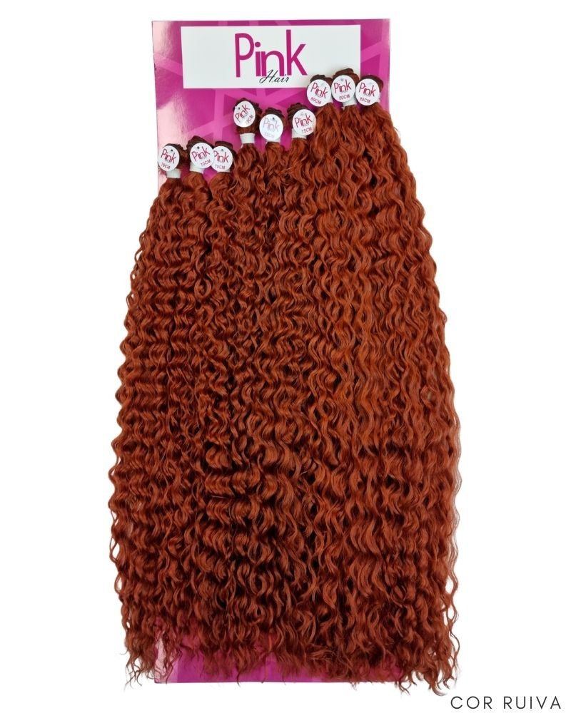 Cabelo Bio Fibra Beyonce Cacheado - Pink Hair