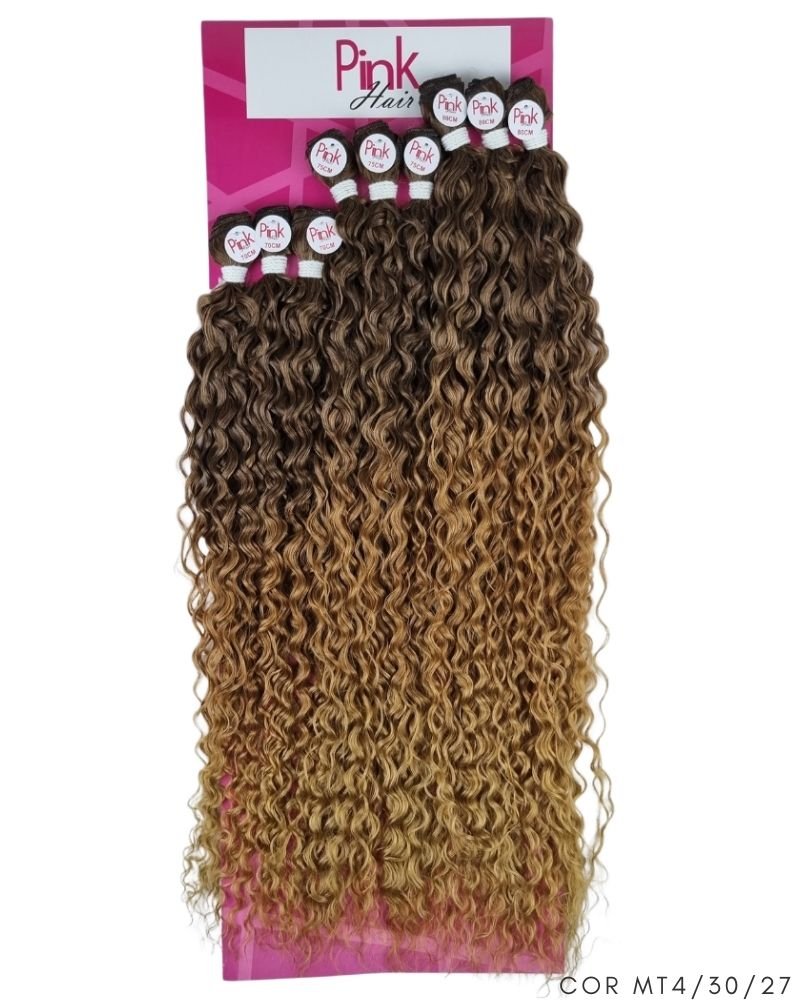 Cabelo Bio Fibra Beyonce Cacheado - Pink Hair