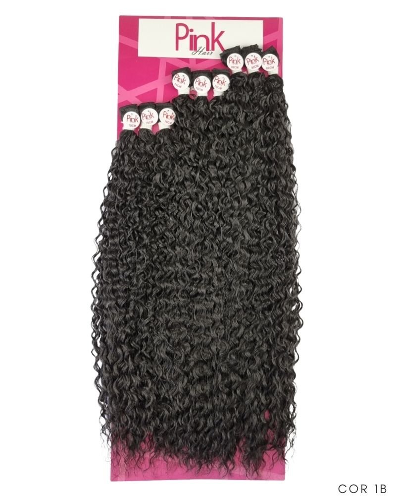 Cabelo Bio Fibra Cloe Cacheado - Pink Hair