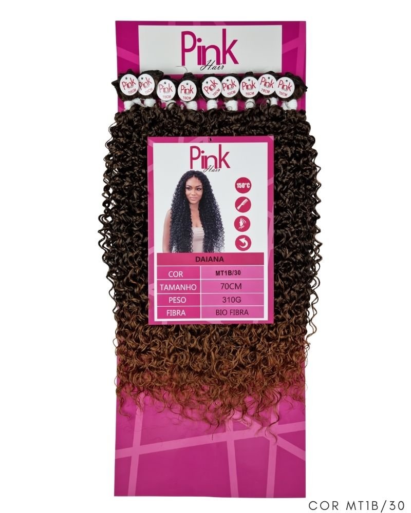 Cabelo Bio Fibra Daiana Cacheado - Pink Hair