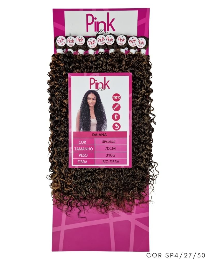 Cabelo Bio Fibra Daiana Cacheado - Pink Hair