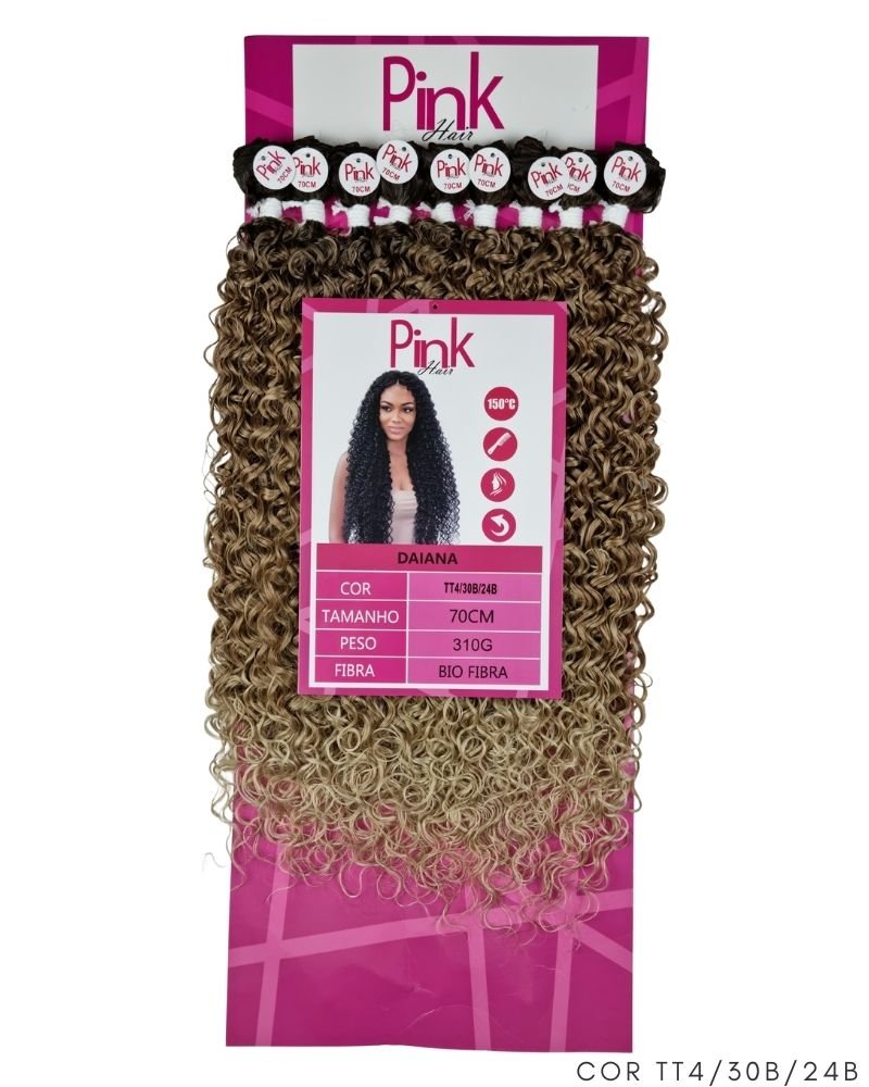 Cabelo Bio Fibra Daiana Cacheado - Pink Hair