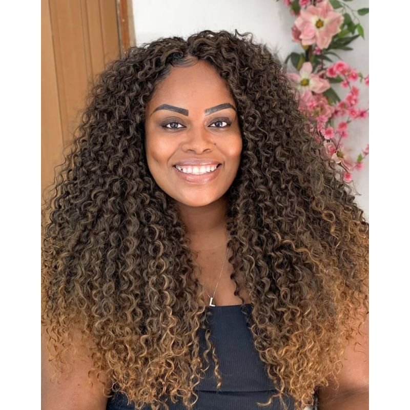 Cabelo Bio Fibra Daiana Cacheado - Pink Hair