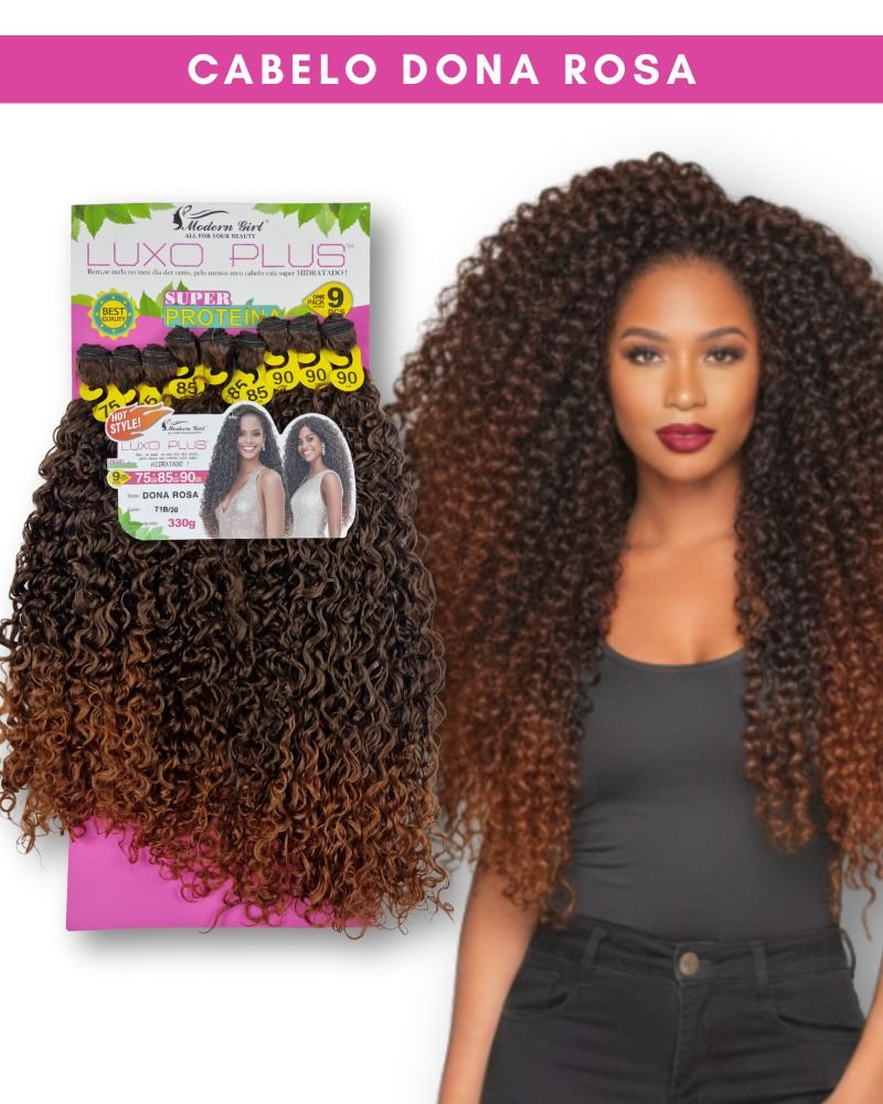 Cabelo Bio Fibra Dona Rosa Cacheado