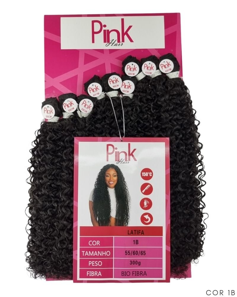 Cabelo Bio Fibra Latifa Cacheado - Pink Hair