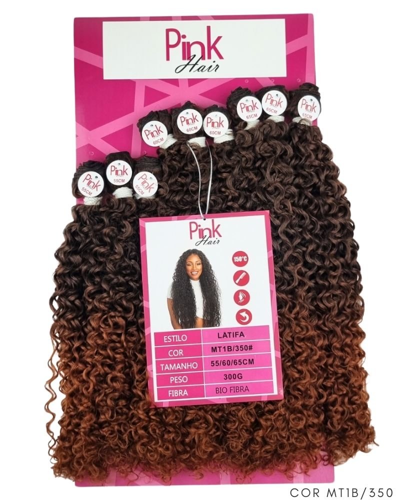 Cabelo Bio Fibra Latifa Cacheado - Pink Hair