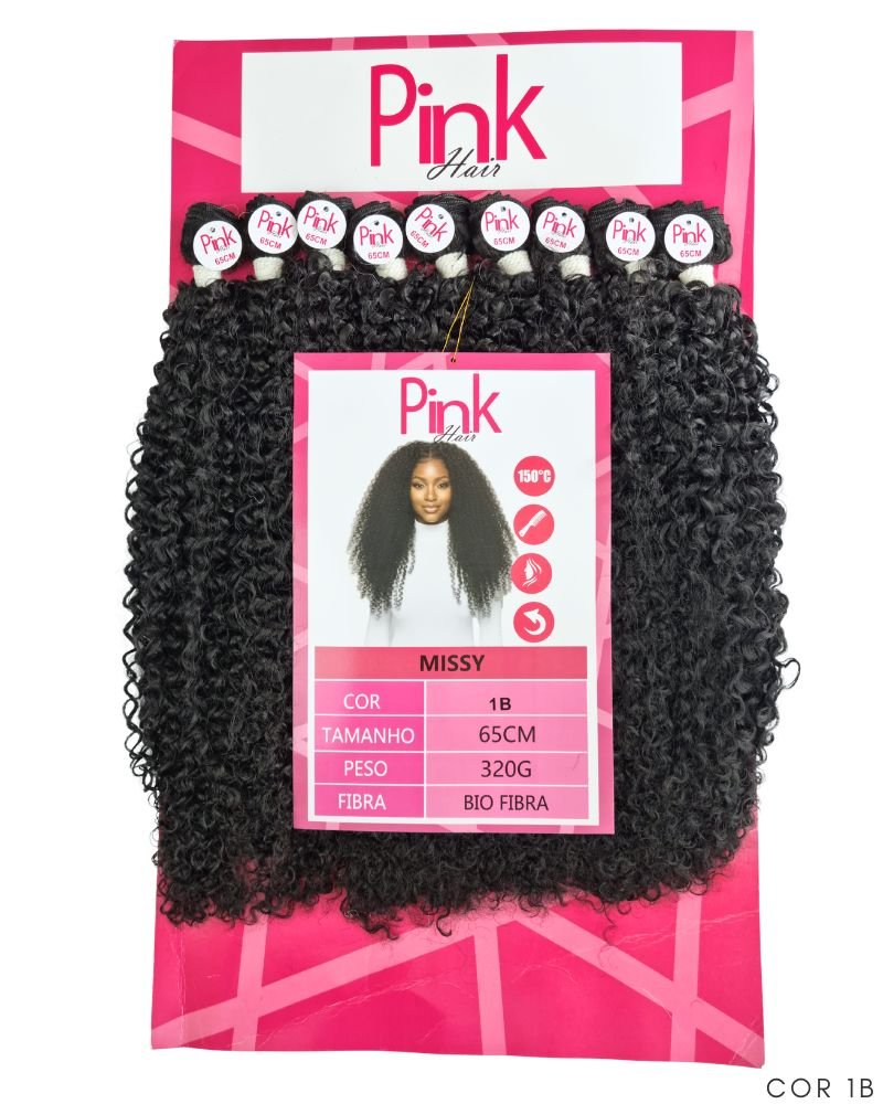 Cabelo Bio Fibra Missy Cacheado - Pink Hair