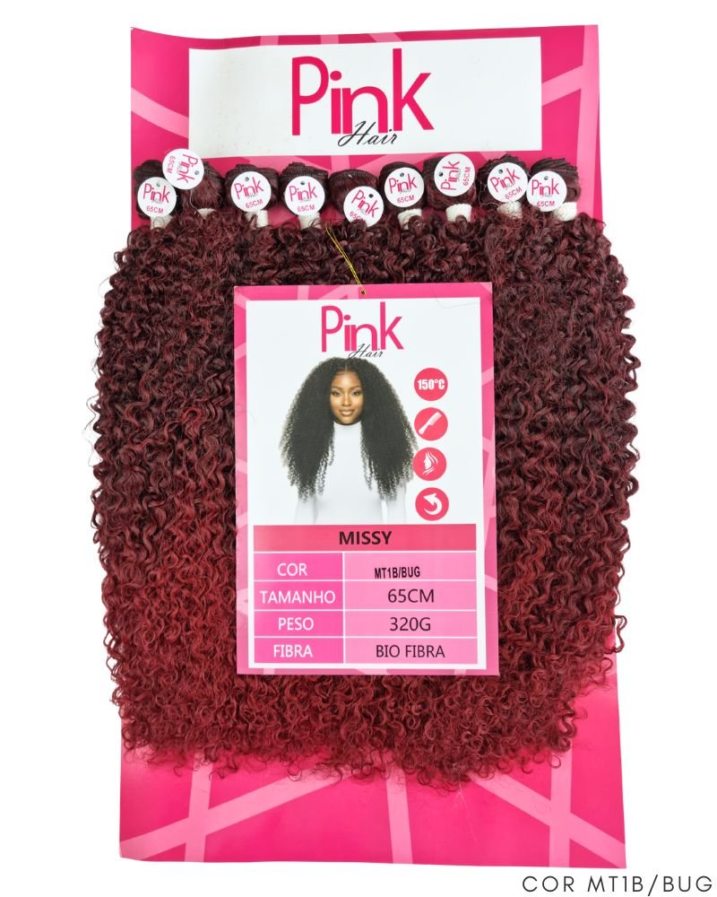 Cabelo Bio Fibra Missy Cacheado - Pink Hair