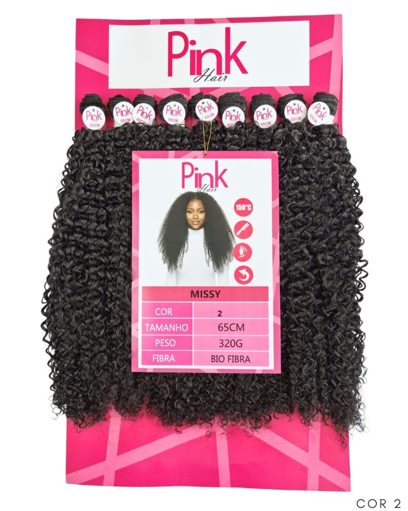 Cabelo Bio Fibra Missy Cacheado - Pink Hair