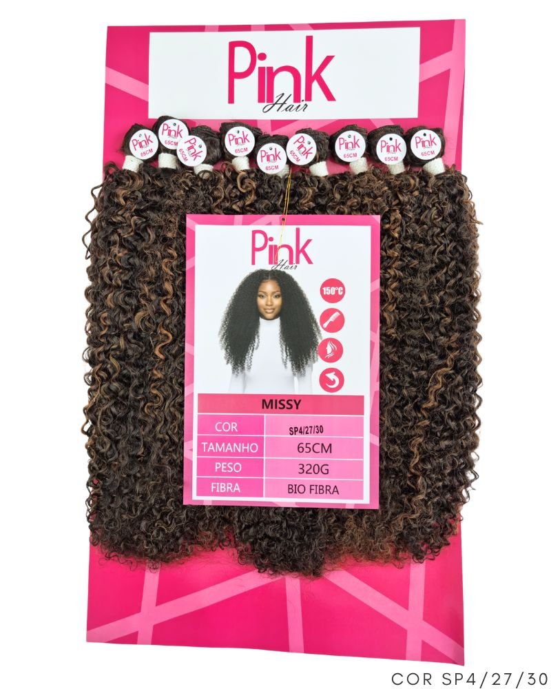 Cabelo Bio Fibra Missy Cacheado - Pink Hair