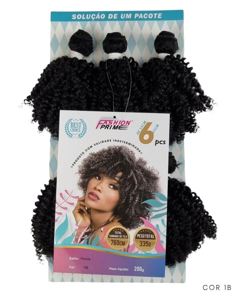Cabelo Bio Fibra Perola Cacheado - Fashion Prime