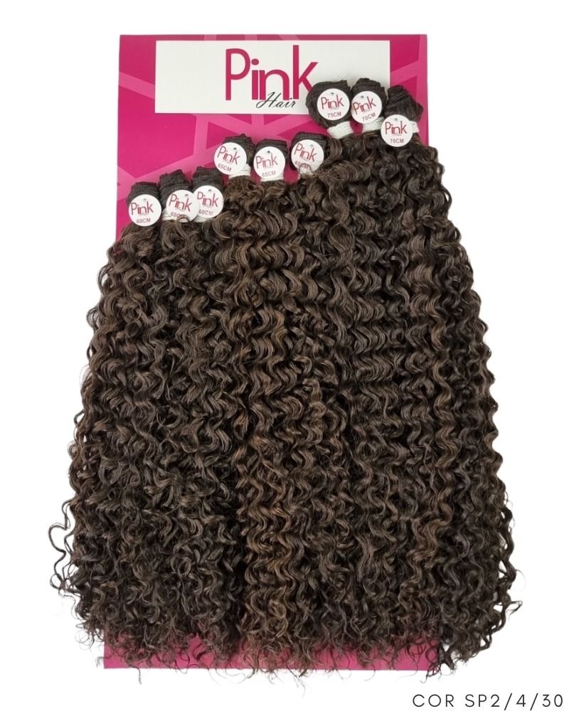 Cabelo Bio Fibra Rihana Cacheado - Pink Hair