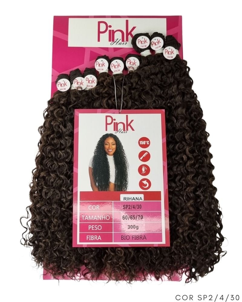 Cabelo Bio Fibra Rihana Cacheado - Pink Hair
