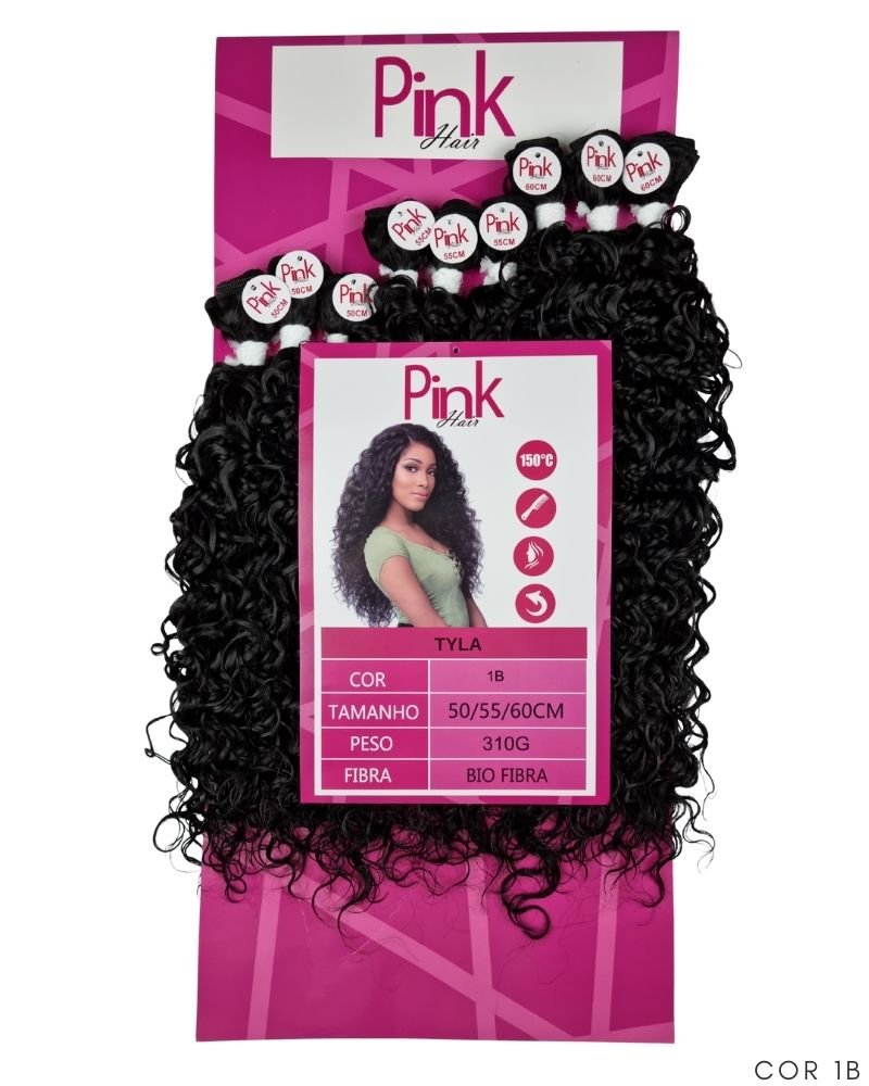 Cabelo Bio Fibra Tyla Cacheado - Pink Hair