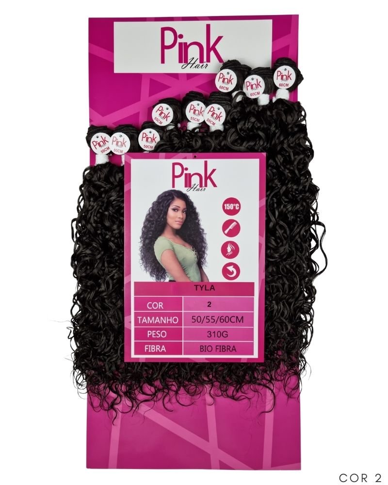 Cabelo Bio Fibra Tyla Cacheado - Pink Hair