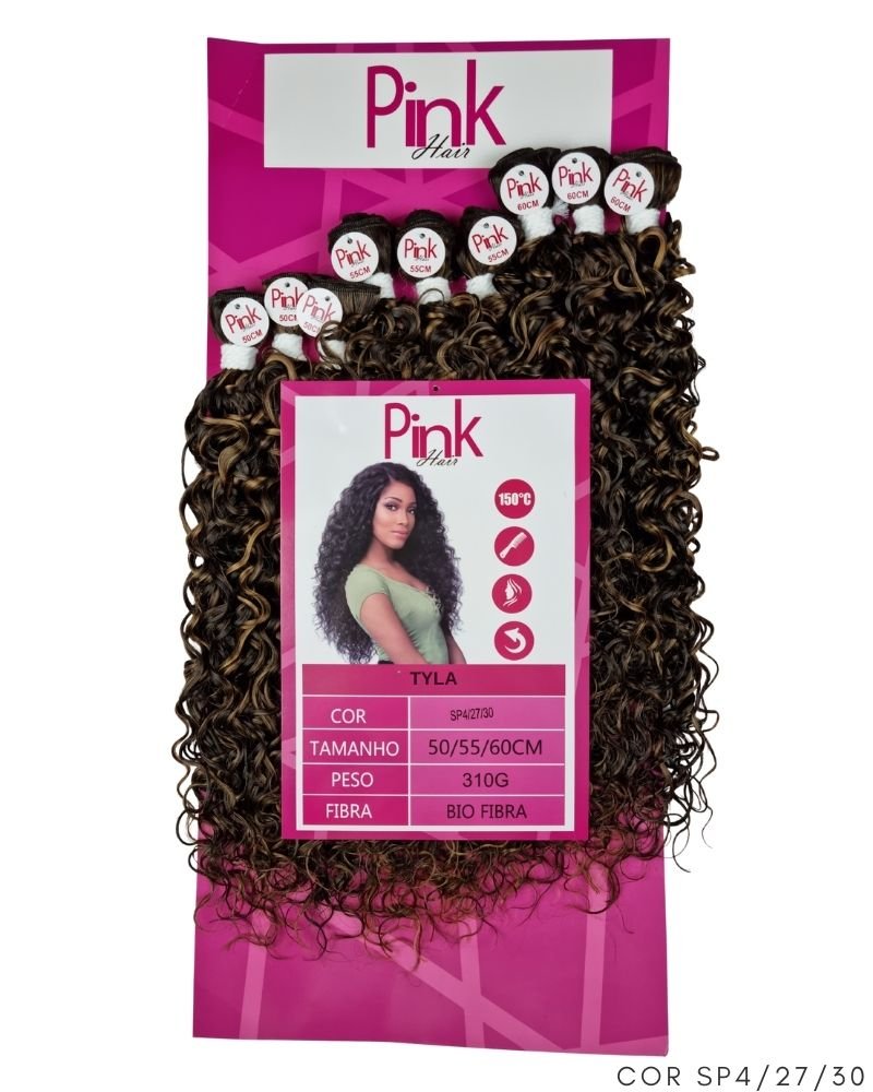 Cabelo Bio Fibra Tyla Cacheado - Pink Hair