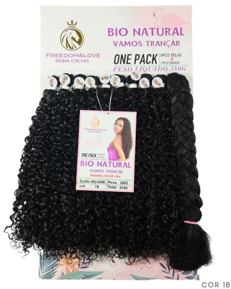 Cabelo Bio Natural Miss Channel Cacheado - Freedom Love