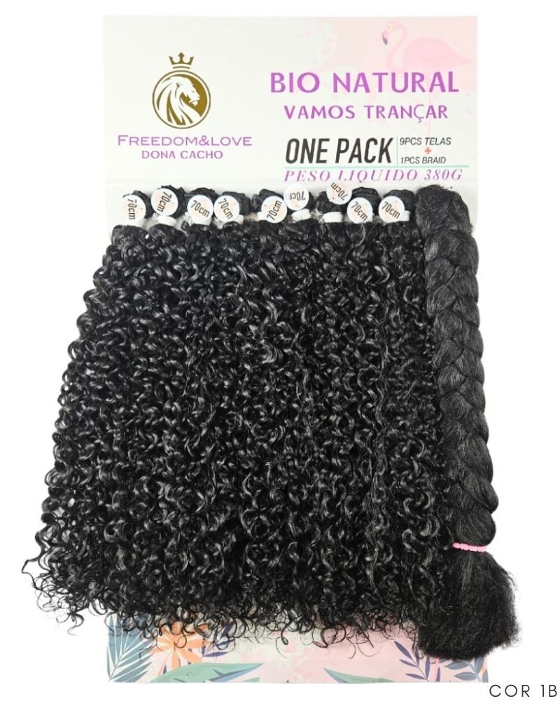 Cabelo Bio Natural Miss Channel Cacheado - Freedom Love
