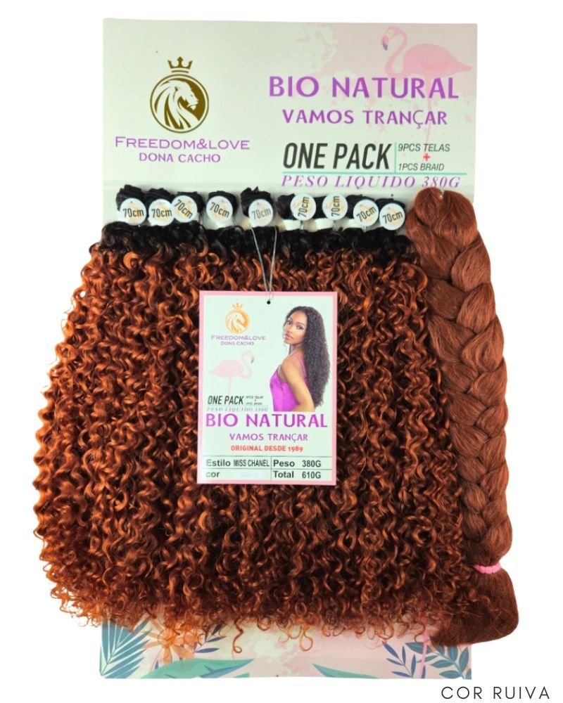 Cabelo Bio Natural Miss Channel Cacheado - Freedom Love