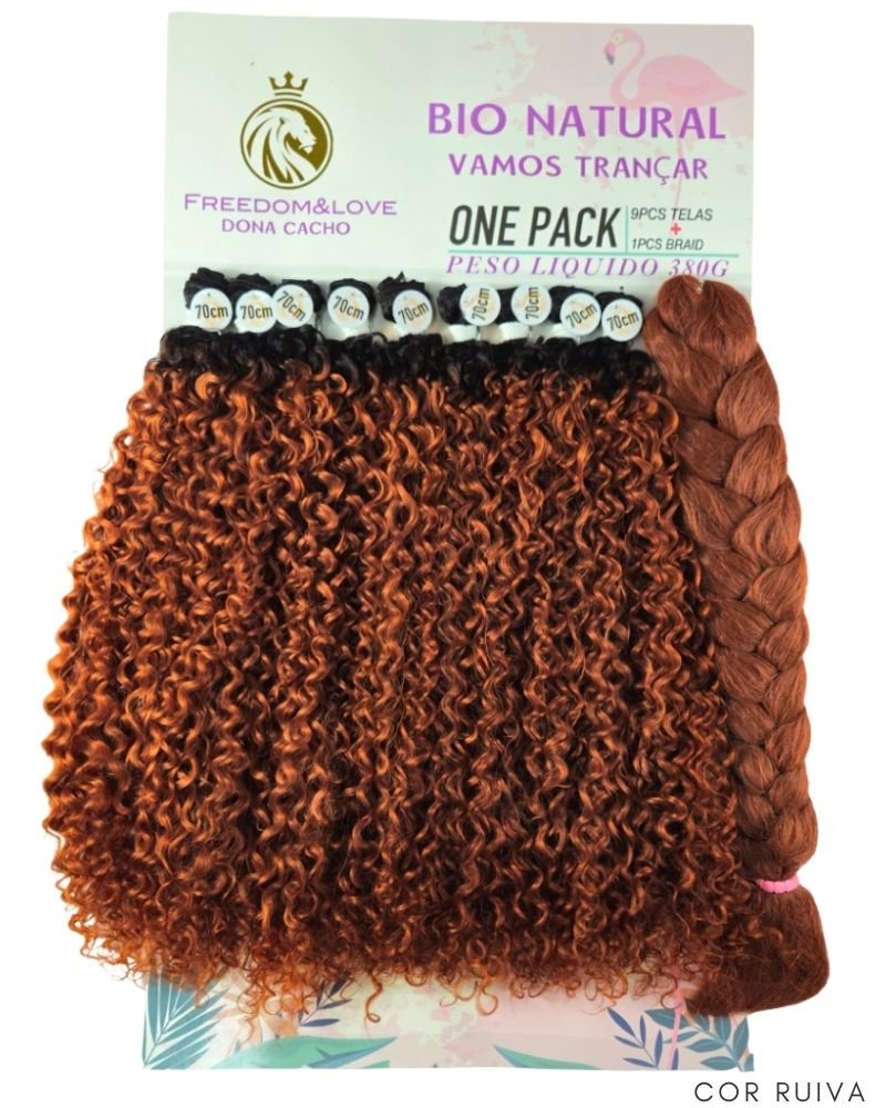 Cabelo Bio Natural Miss Channel Cacheado - Freedom Love