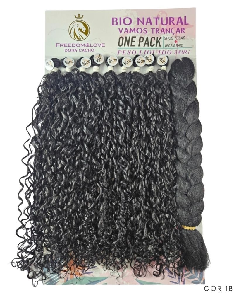 Cabelo Bio Natural Miss Pink Cacheado - Freedom Love