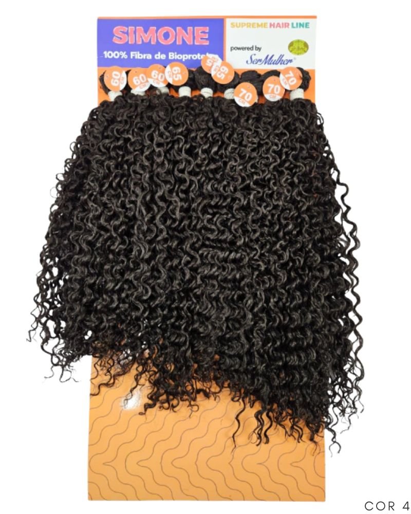 Cabelo Bio Proteína Simone Cacheado - Supreme Hair Ser Mulher