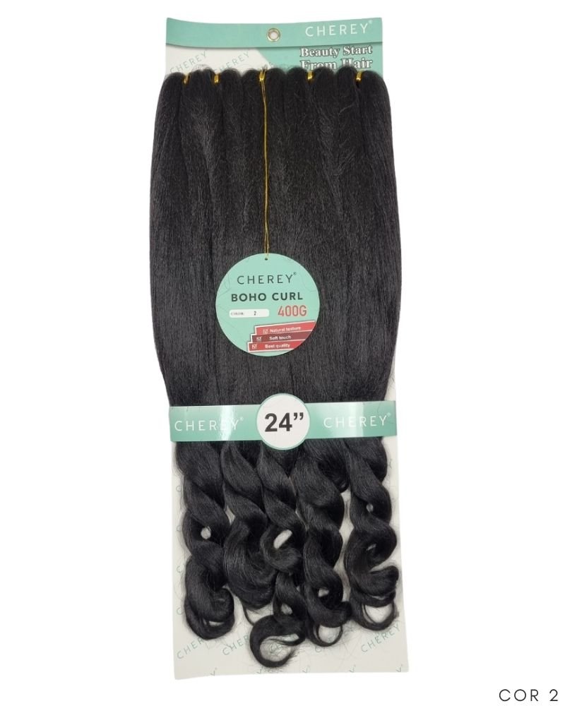 Cabelo Boho Curl French Braid Jumbo Premium 400g - Cherey
