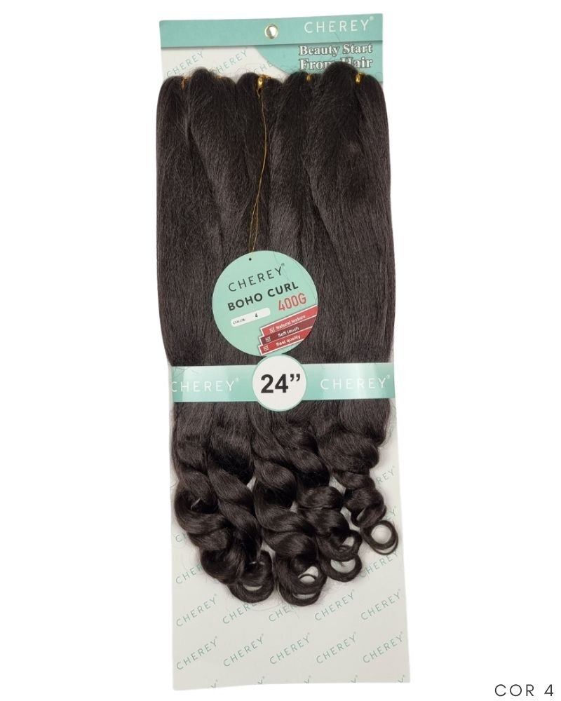 Cabelo Boho Curl French Braid Jumbo Premium 400g - Cherey