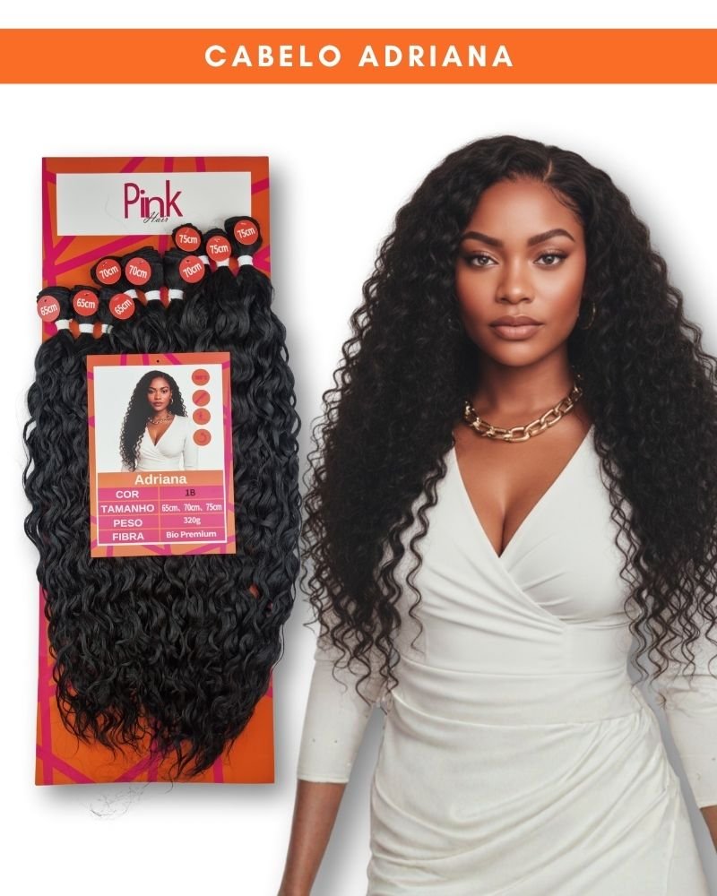 Cabelo Cacheado Adriana Bio Fibra Premium - Pink Hair