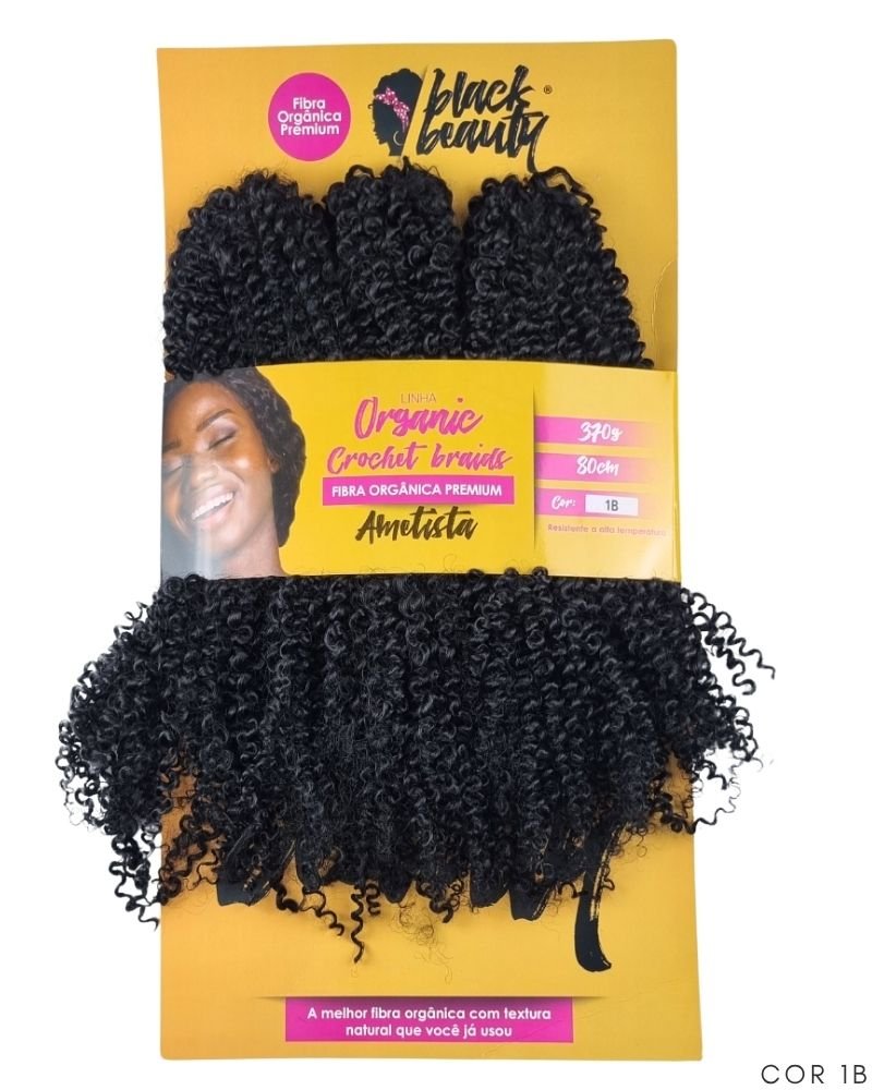 Cabelo Cacheado Ametista Orgânico - Black Beauty