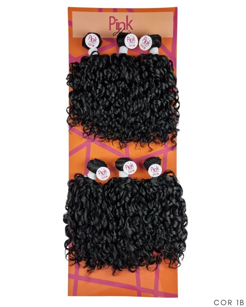 Cabelo Cacheado Camila Bio Fibra Premium - Pink Hair