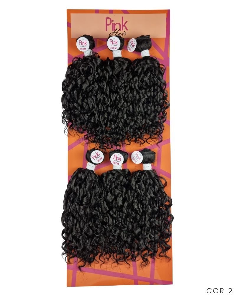 Cabelo Cacheado Camila Bio Fibra Premium - Pink Hair
