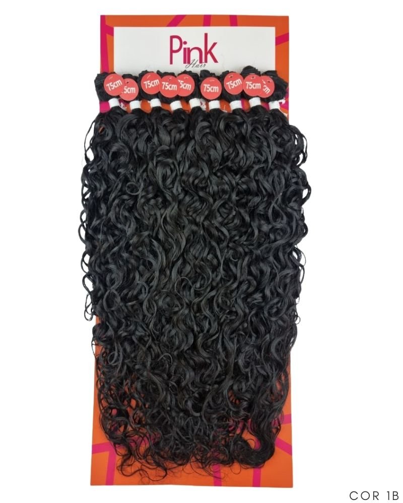 Cabelo Cacheado Flavia Bio Fibra Premium - Pink Hair