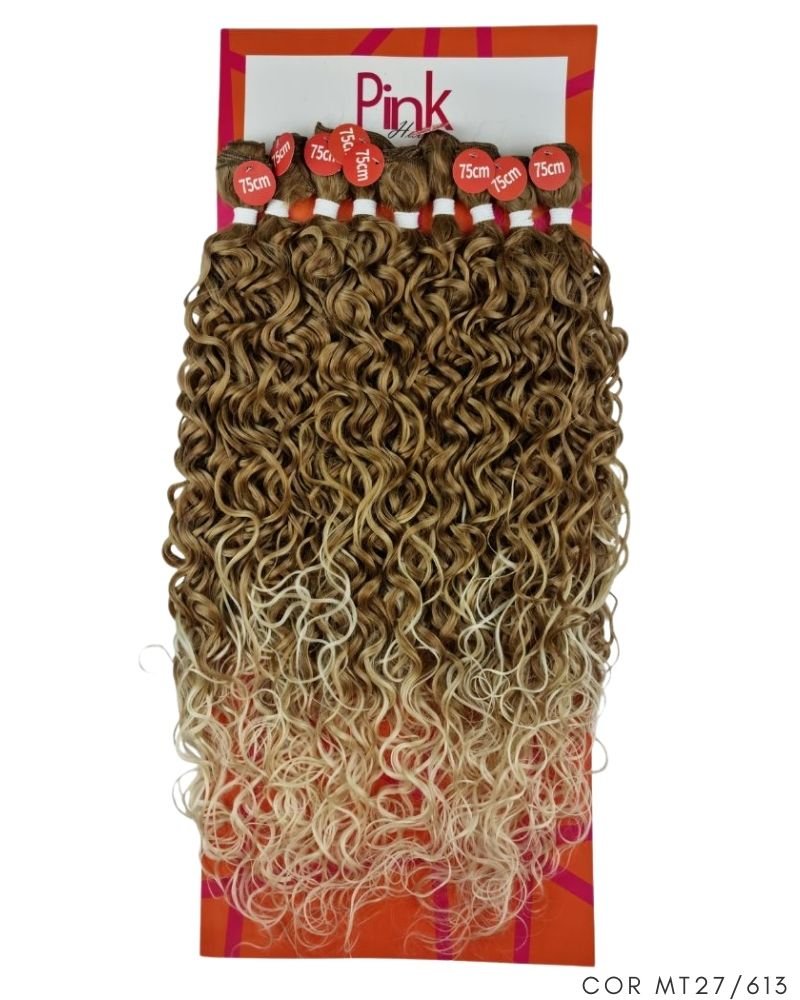 Cabelo Cacheado Flavia Bio Fibra Premium - Pink Hair
