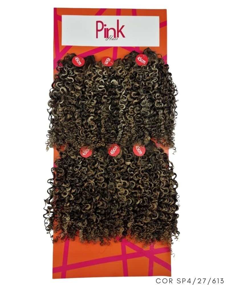 Cabelo Cacheado Gloria Bio Fibra Premium - Pink Hair