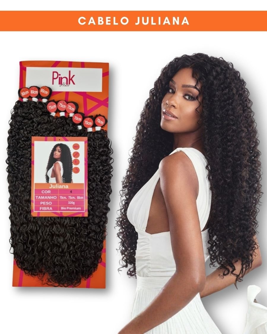 Cabelo Cacheado Juliana Bio Fibra Premium - Pink Hair